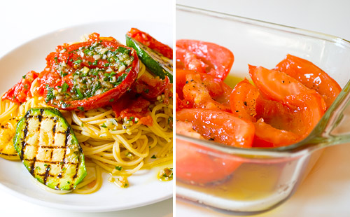 吃八美元：意大利面条全'aglio e olio搭配腌制的夏季蔬菜食谱